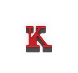 3D Character in Red with Drop Shadow