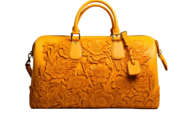 Embossed Blooms Weekend Tote isolated on transparent Background