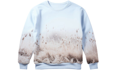 Frost-Kissed Meadow Pullover isolated on transparent Background