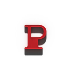 3D Character in Red with Drop Shadow