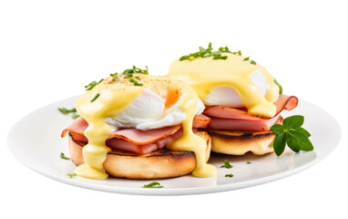 Benedictine Eggs isolated on transparent Background