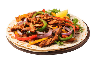 Grilled Fajitas Delight isolated on transparent Background