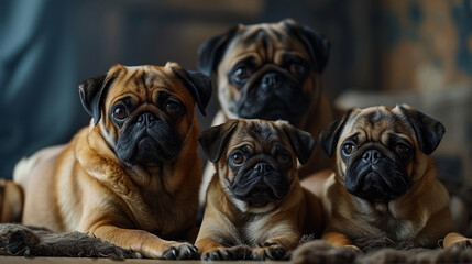 Obraz premium Animal Family portrait