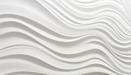 Abstract wave pattern on white backdrop, modern design generated by AI