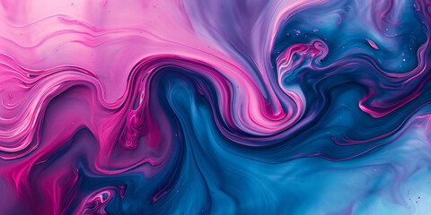 Fototapeta premium pink and blue color swirls, abstract flowing waves