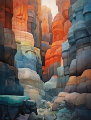 Geological Art: Rock Formations Wall Prints that Bring Nature's Marvels to Your Space