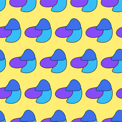 Doodle Hand Crafted Abstract Shape Seamless Textile Fabric Wallpaper Wrapping Paper Swatch Print Background