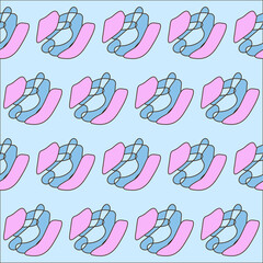 Doodle Hand Crafted Abstract Shape Seamless Textile Fabric Wallpaper Wrapping Paper Swatch Print Background