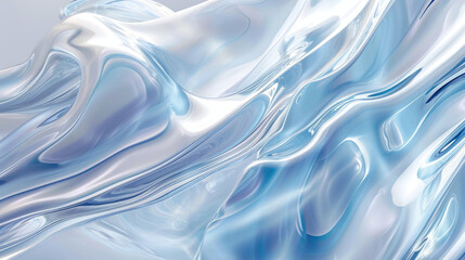 Liquid Glass and White Oil Flow Background.