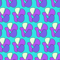 Doodle Hand Crafted Abstract Shape Seamless Textile Fabric Wallpaper Wrapping Paper Swatch Print Background