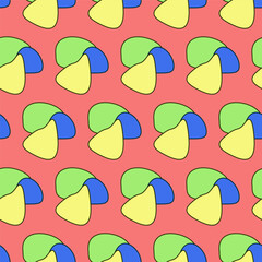 Doodle Hand Crafted Abstract Shape Seamless Textile Fabric Wallpaper Wrapping Paper Swatch Print Background