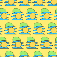 Doodle Hand Crafted Abstract Shape Seamless Textile Fabric Wallpaper Wrapping Paper Swatch Print Background