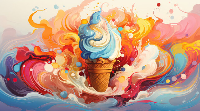 abstract ice cream