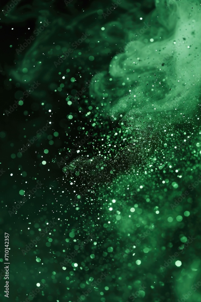 Poster A close up view of a green and black background. Suitable for various design projects