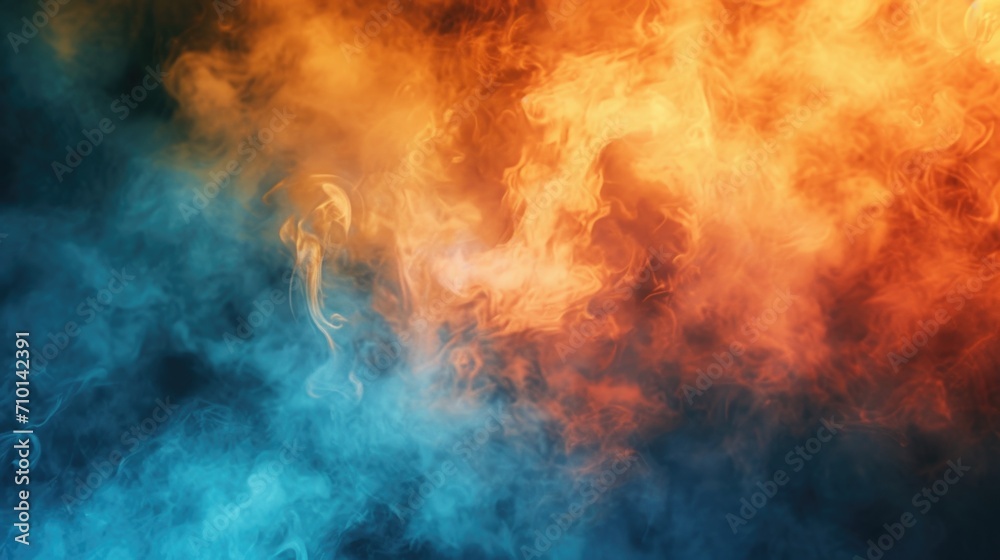 Aufkleber A close-up view of a fire with smoke billowing out. Perfect for adding a touch of warmth and ambiance to any project