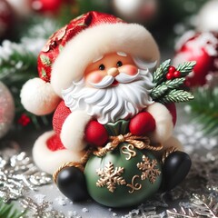 Obraz premium santa and chrismas decoration