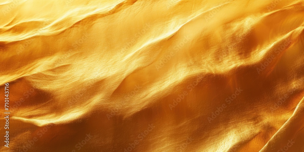 Poster A detailed close-up shot of a golden fabric. This versatile image can be used in various design projects