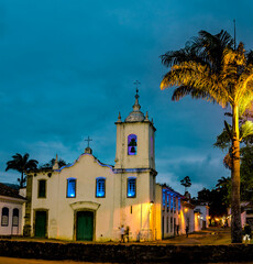 Church of Nossa Senhora das Dores built in 1800 and located in the Historic Center of Paraty - RJ