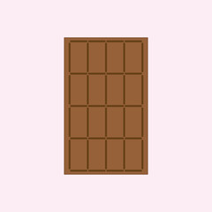 Chocolate bar vector. White background.
