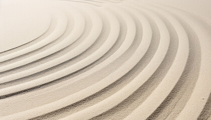 Fototapeta na wymiar Sand dunes ripple in a striped wave pattern generated by AI