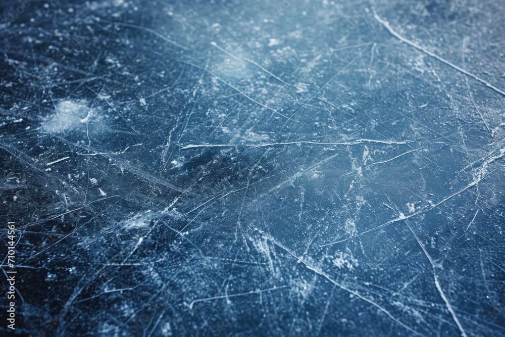 Poster A detailed view of the frozen surface of ice. Can be used as a background or texture in various design projects