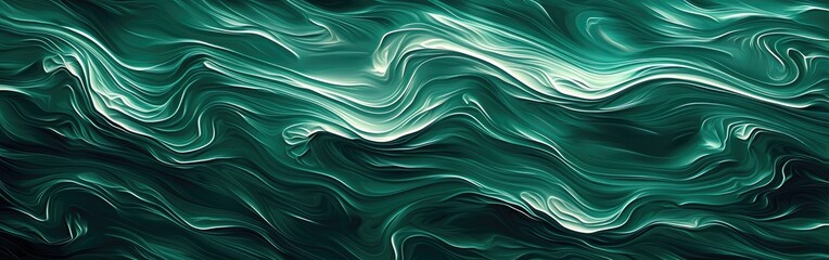 Green waves seamless pattern background