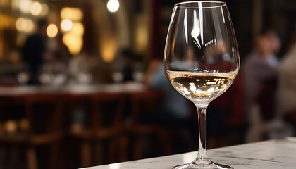 Luxury wine bar, elegant glass, celebration in night, generated by AI