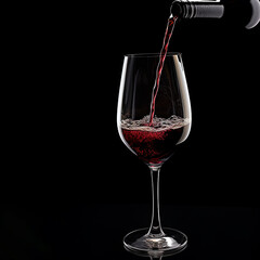 Pouring wine into a glass, luxury and elegance, generated by AI