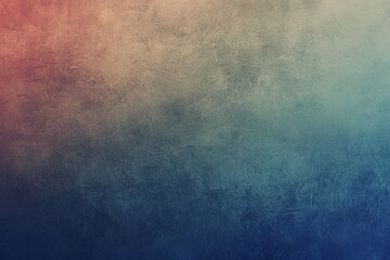 A grunge-style textured background with a gradient transitioning from warm orange to cool blue...