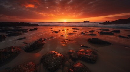 Obraz premium sunset over the sea