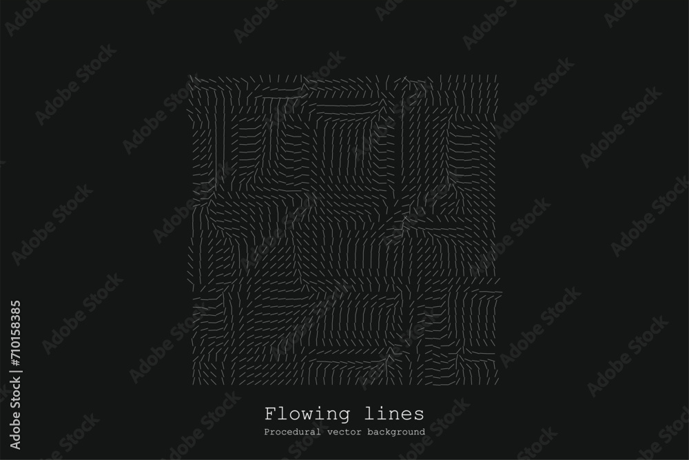 Poster abstract line matrix pattern. noise flow dynamic.