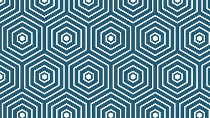 Seamless abstract pattern with hexagons. Geometrical retro template Vector illustration