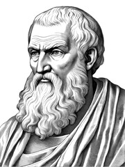 Portrait of Epicurus, generative AI