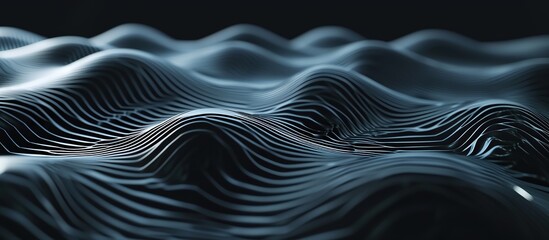 Obraz premium close-up of sound waves, following the rhythm of the sound