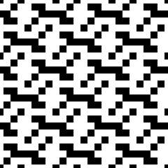 Seamless pattern. Checks, figures ornament. Squares, shapes wallpaper. Ethnic motif. Tiles, curves backdrop. Geometric background. Mosaic illustration. Digital paper, textile print, abstract. Vector.