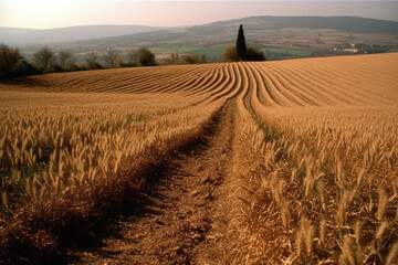 Golden field of wheat