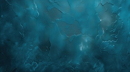 Textured blue painting resembling a satellite view of an ocean