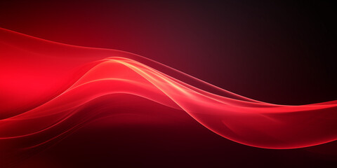 Abstract red wave curve on black design modern luxury futuristic background.