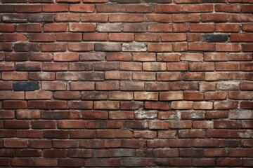 Old red brick wall. Brickwork texture copy space, Old rustic red brick wall, a traditional construction texture..