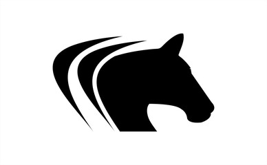 horse head silhouette Premium Vector