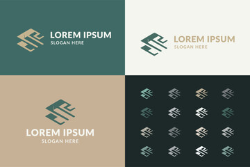 Elegant Monogram Logos in Modern Hues