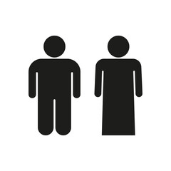 man and woman icon, images, template, vector, illustration, woman, man, set, pictogramm, restroom, washroom, sign, door, people, person