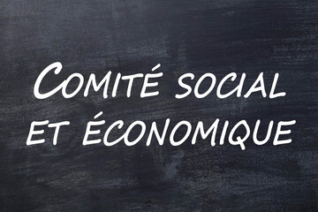 Fototapeta premium Comité social et économique tableau