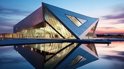 urban modern architecture background illustration contemporary minimalism, innovation aesthetic, sustainable materials urban modern architecture background