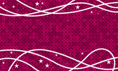 Pink sequins, paillettes, spangles. Illusory romantic background. Vector illustration for magical or even unreal charm or beauty