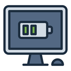 Battery of computer icon