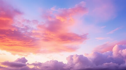 Obraz premium nature beauty sky background illustration clouds sunsunrise, blue colorful, peaceful vibrant nature beauty sky background