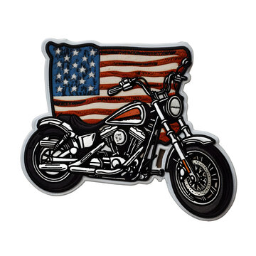 American Biker Patch PNG File / Sticker Design