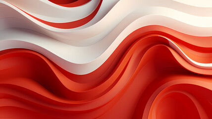 Simple and modern red and white abstract background with wave and twist designs