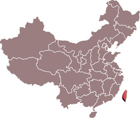 TAIWAN PROVINCE MAP CHINA 3D ISOMETRIC MAP